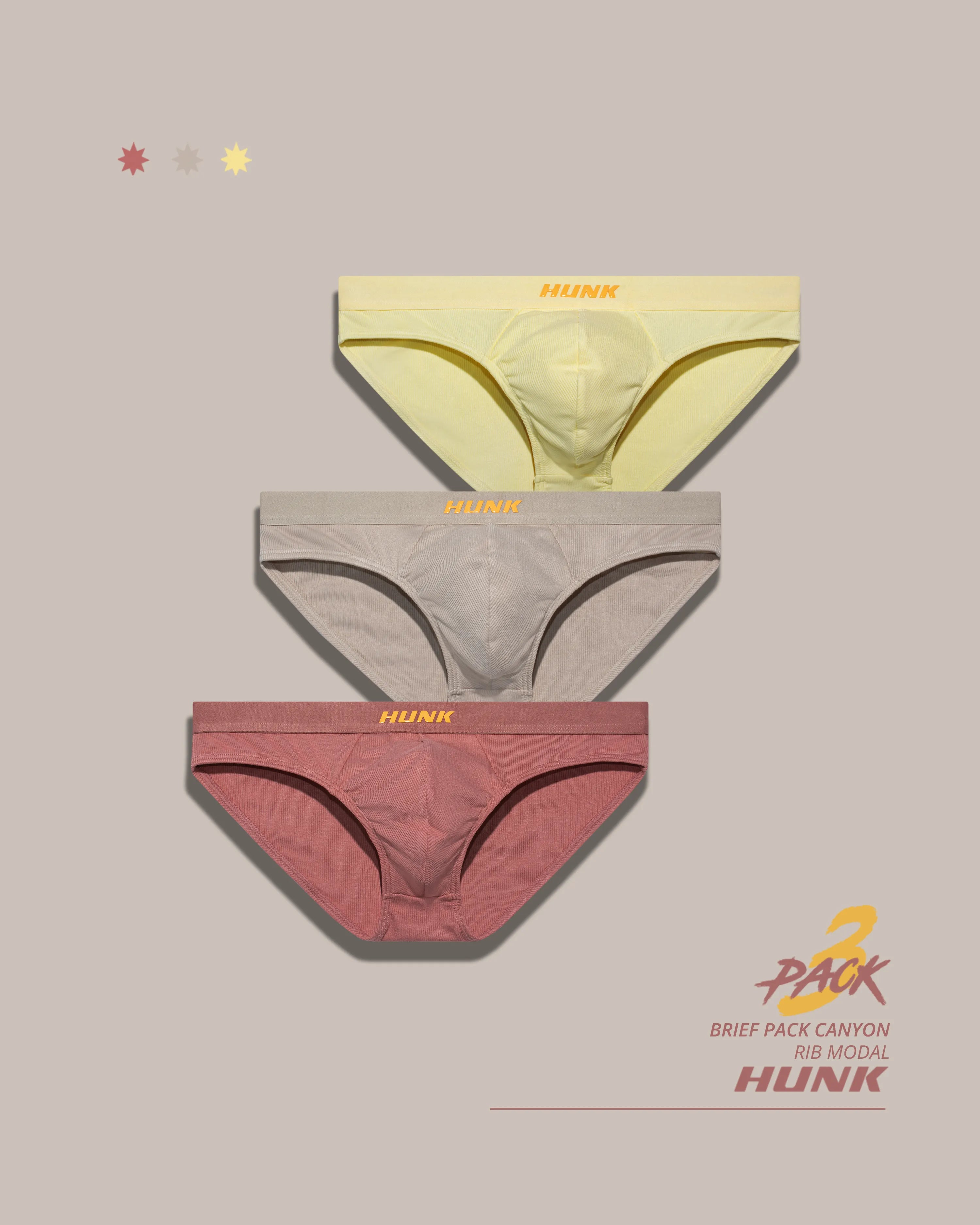 Canyon 3-Pack Briefs - HUNK Menswear