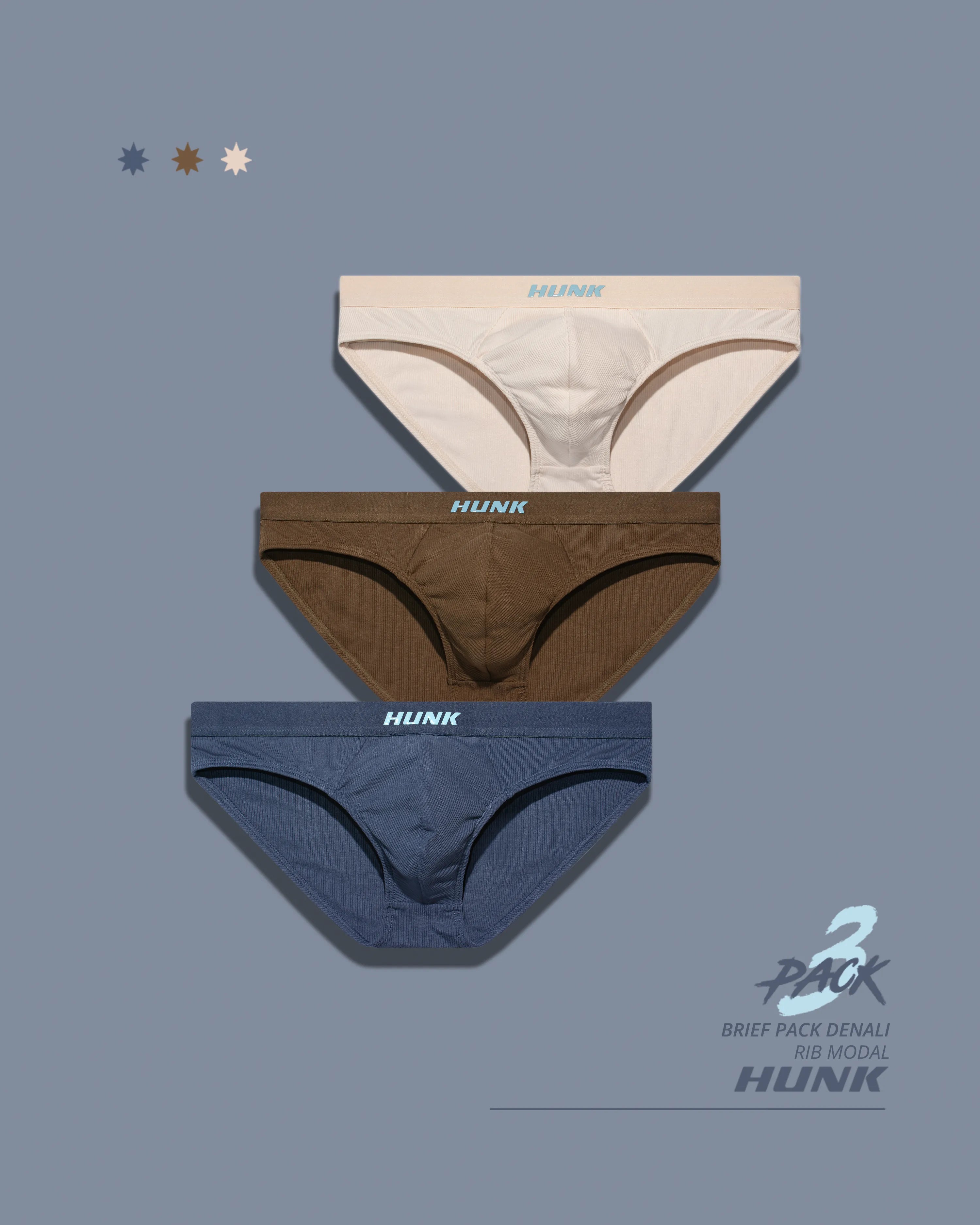 Denali 3-Pack Briefs - HUNK Menswear