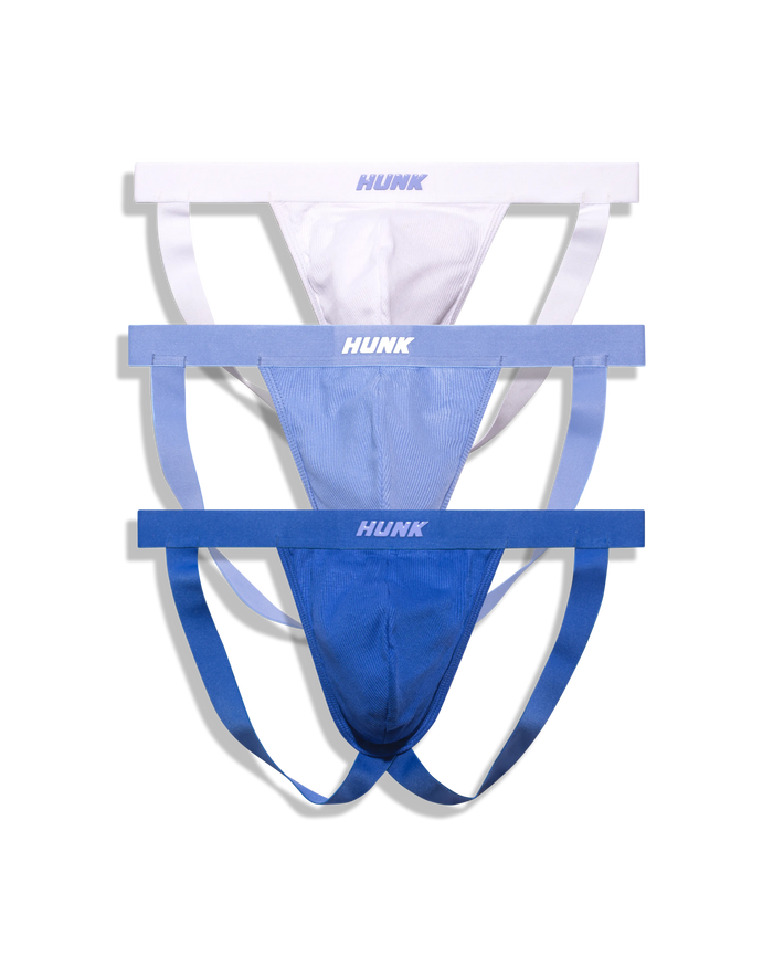 Kit com 3 Jockstraps Ultrablue