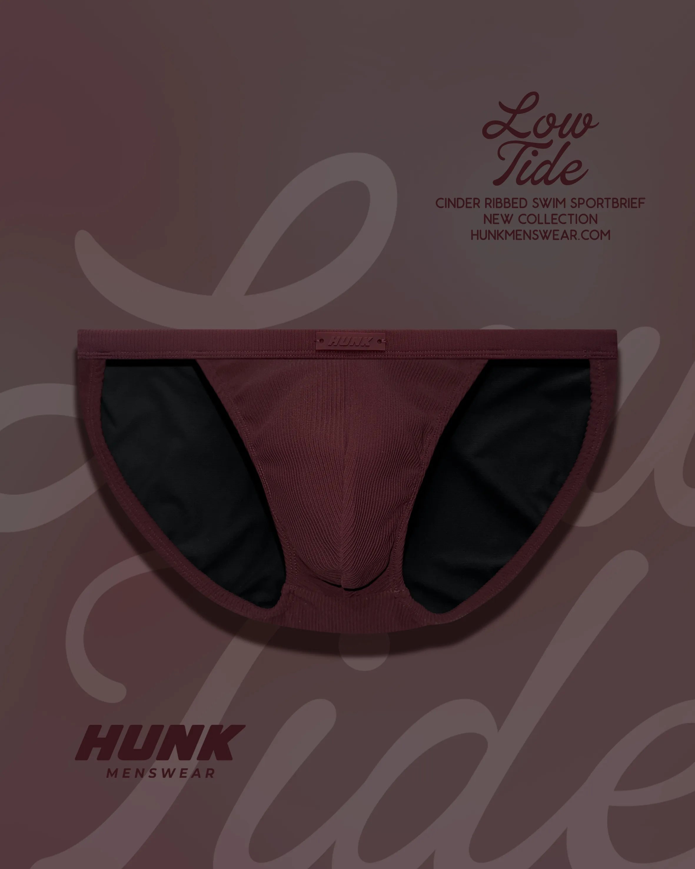 Cinder Ribbed Swim Sport Brief